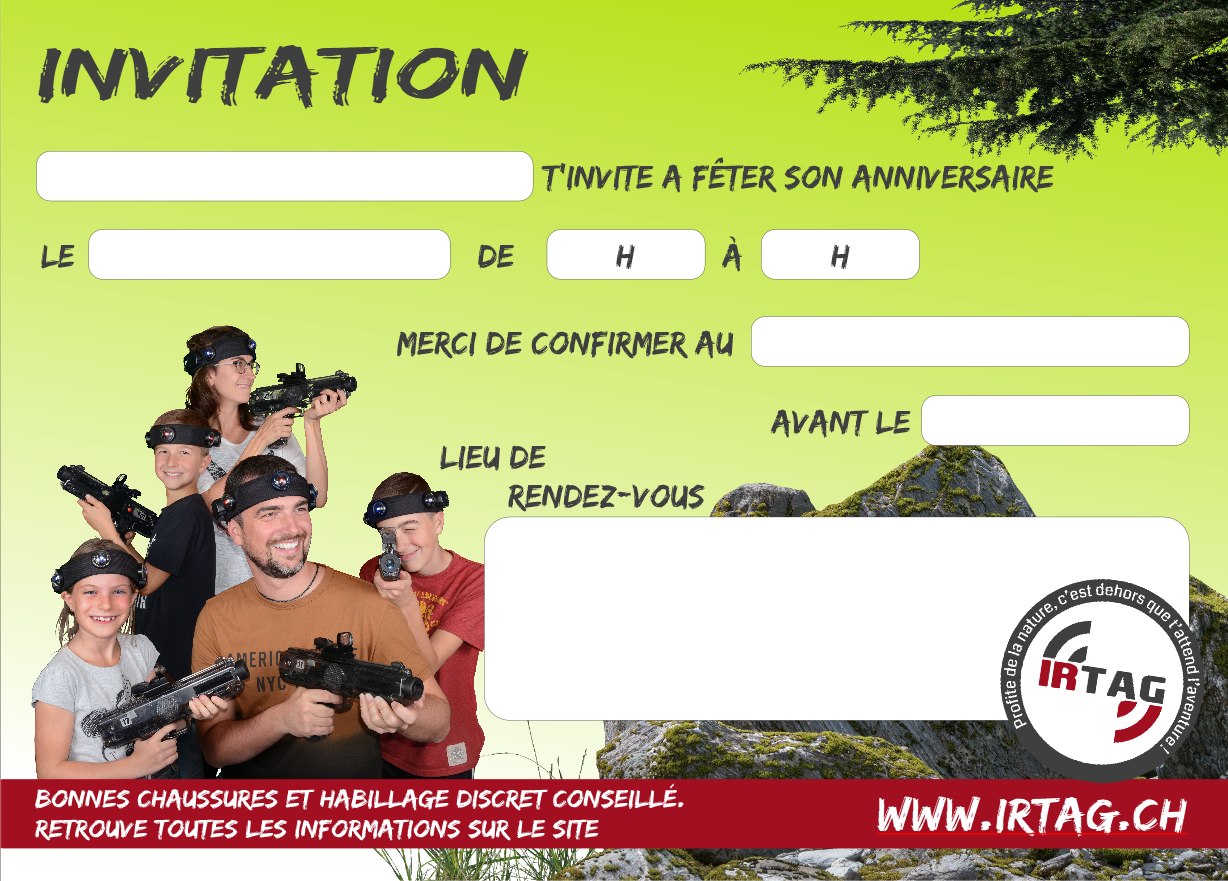 Invito di compleanno Lasergame
