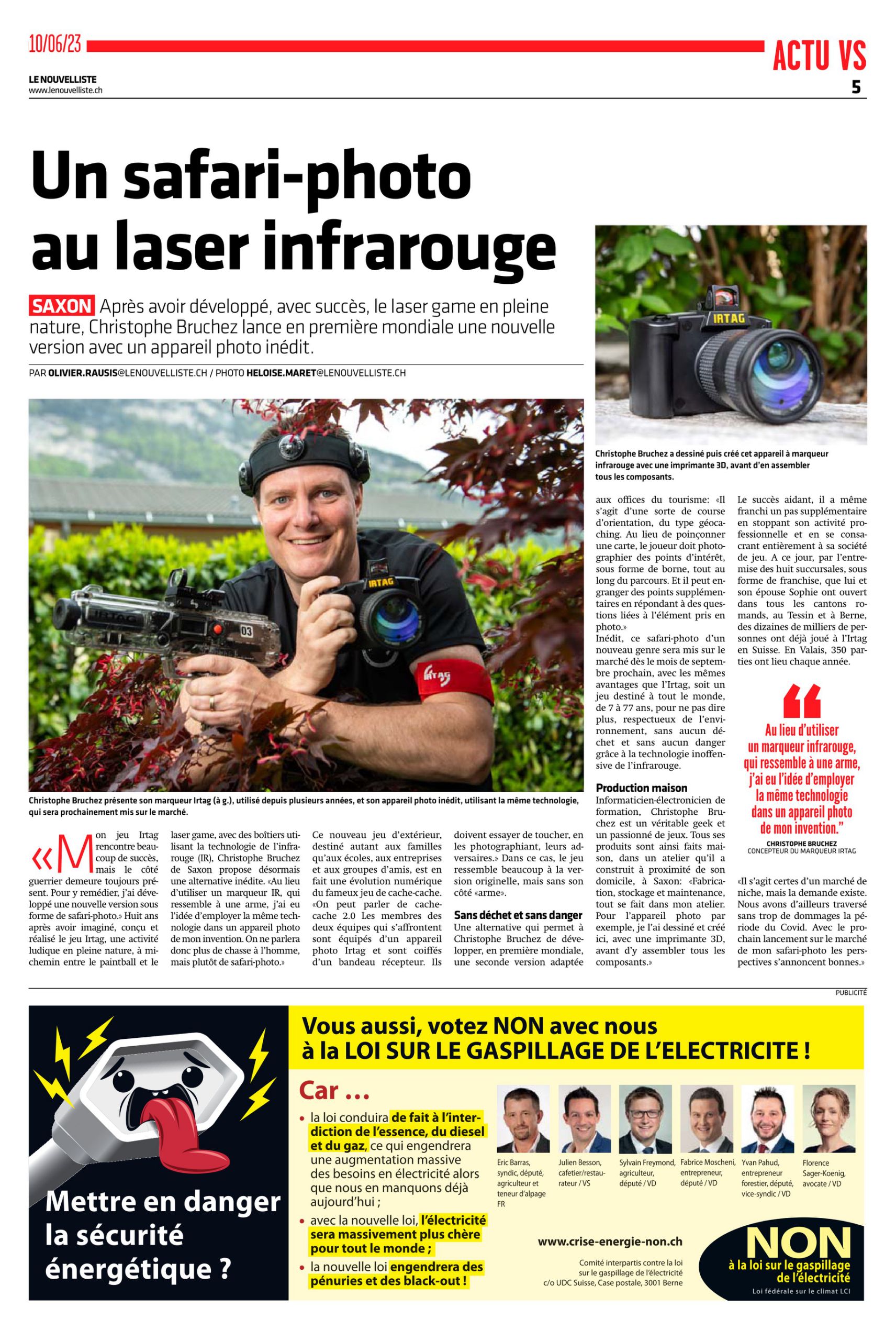 Articolo del nouvelliste 2023